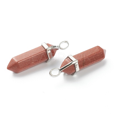 Synthetic Goldstone Pointed Pendants G-M378-01P-A33-1