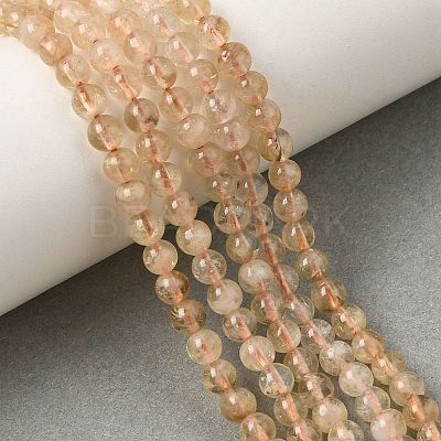 Heated Natural Citrine Bead Strands G-P466-01E-01-1