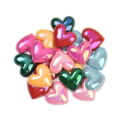 Electroplate Opaque Resin Cabochons KY-P022-08M-1