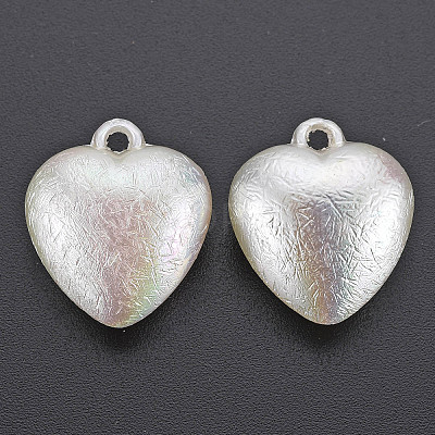 Electroplated ABS Plastic Imitation Pearl Pendants KY-T023-008A-01-1