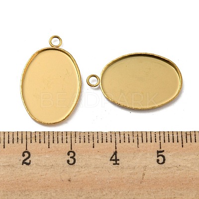 Ion Plating(IP) 304 Stainless Steel Pendant Cabochon Settings STAS-H378-06G-1