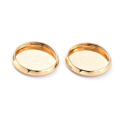 304 Stainless Steel Cabochon Settings STAS-Y001-12C-G-1