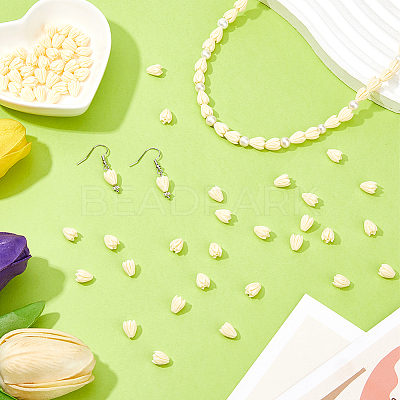 150pcs Shell Pikake Flower Beads FIND-HS0001-07-1