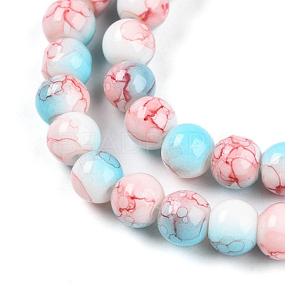 Baking Paint Glass Beads Strands DGLA-N003-6mm-C03-1