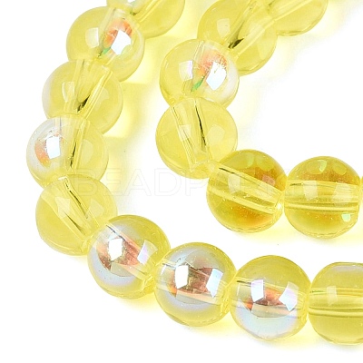 Transparent Electroplate Glass Beads Strands LS-EGLA-Q132-6MM-01A-01-1