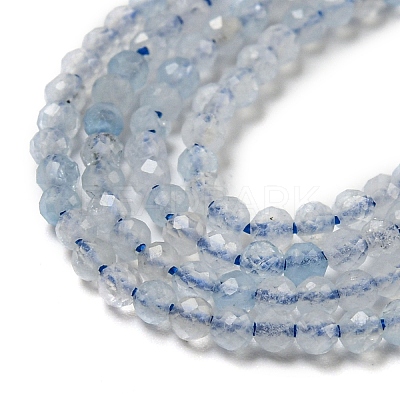 Natural Aquamarine Beads Strands G-A097-A17-01-1