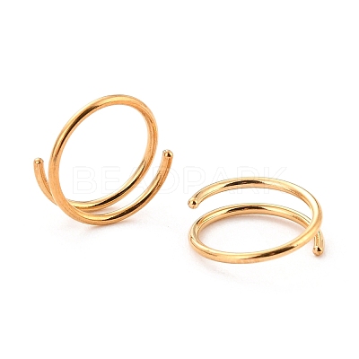 Double Nose Ring for Single Piercing AJEW-C010-02G-02-1