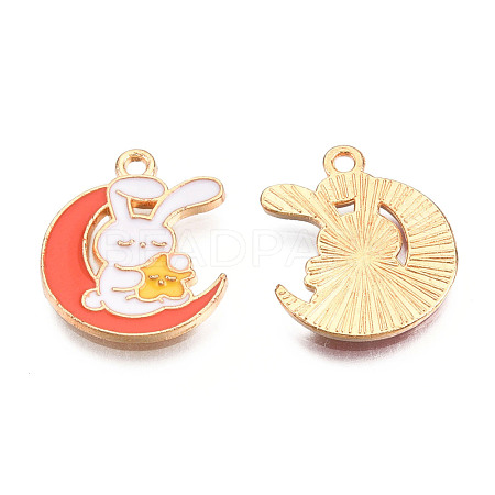 Alloy Enamel Pendants ENAM-N054-90D-1