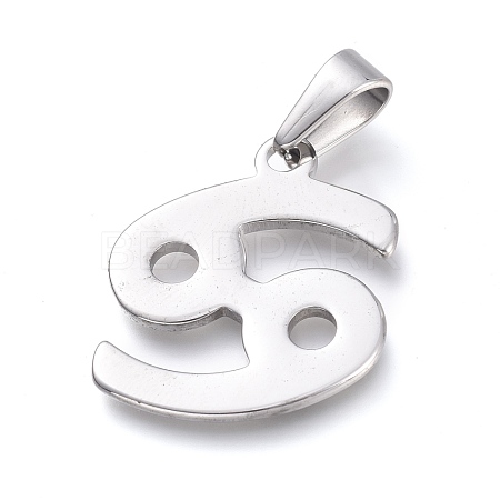 Non-Tarnish 304 Stainless Steel Pendants STAS-L210-06H-P-1