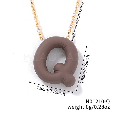 Alloy Initial Pendant Necklaces RS8745-17-1