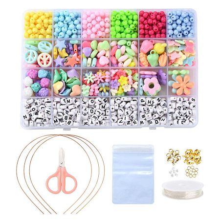 DIY Cute Colorful Beads & Pendants Kid Jewelry Set Making Kit DIY-LS0004-05-1