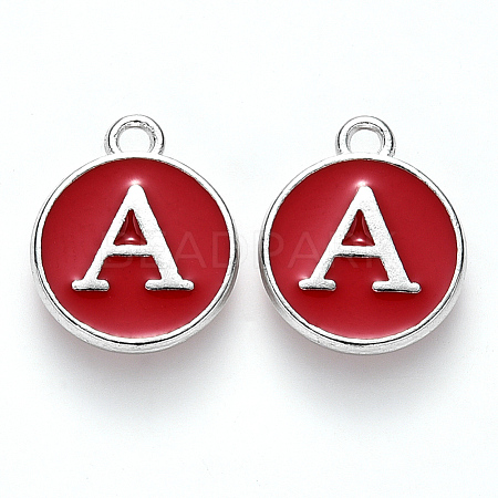 Platinum Plated Alloy Enamel Charms LS-ENAM-S118-03A-P-1