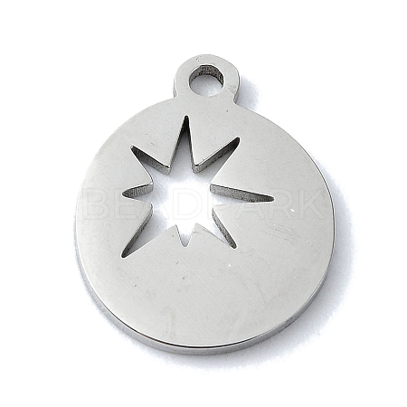 Non-Tarnish 304 Stainless Steel Pendants STAS-C097-25P-1