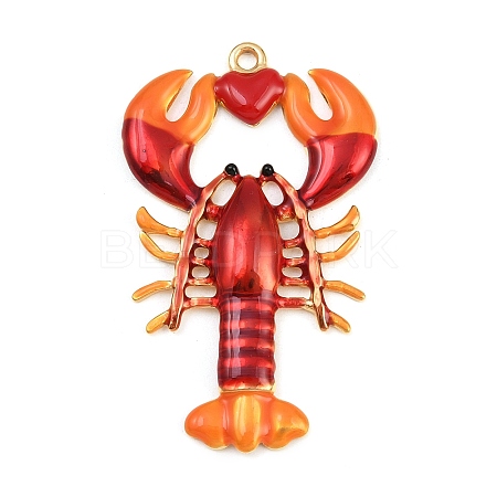 304 Stainless Steel Enamel Big Pendants X-STAS-I352-06G-1