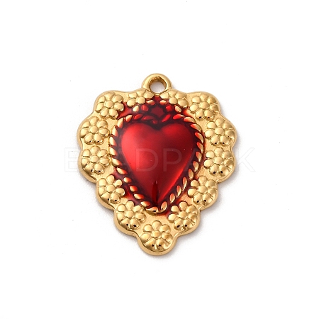 304 Stainless Steel Enamel Pendants STAS-D362-01G-02-1