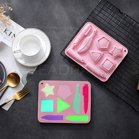 DIY Crayon Food Grade Silicone Molds DIY-B057-09-1