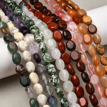 Natural & Synthetic Mixed Stone Beads Strands G-M420-D-01-1