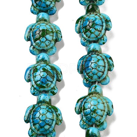Synthetic Turquoise Dyed Beads Strands G-P507-05Q-1