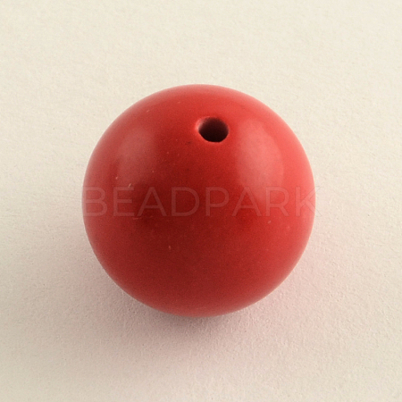Round Cinnabar Beads LS-X-CARL-Q002-8mm-1