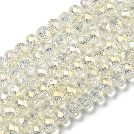 Electroplate Transparent Glass Beads Strands EGLA-A034-T6mm-T16-1