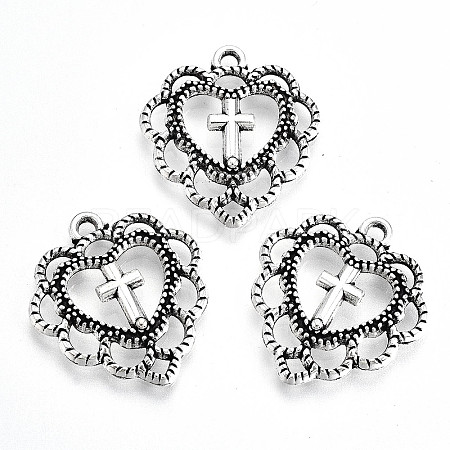 Tibetan Style Alloy Pendants TIBE-YW0001-43-1
