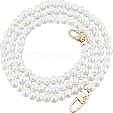 Acrylic Imitation Pearl Bag Strap FIND-WH0046-05G-1