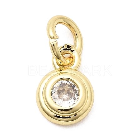 Brass Cubic Zirconia Charms LS-KK-G554-02B-01-1