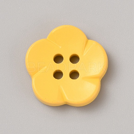 Spray Painted Plastic Buttons FIND-WH0152-394B-01-1