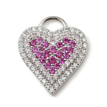 Brass Micro Pave Cubic Zirconia Pendants KK-I276-29P-04-1