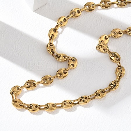 304 Stainless Steel Coffee Bean Chain Necklaces & Bracelets Sets SJEW-D091-09G-1
