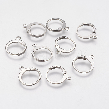 Tarnish Resistant 304 Stainless Steel Leverback Earring Findings X-STAS-F141-02P-1