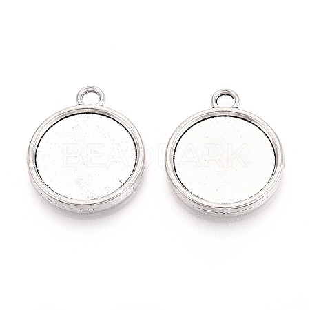 Tibetan Style Alloy Pendants Cabochon Settings PALLOY-N178-12AS-D-1
