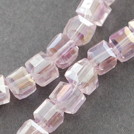 Electroplate Glass Beads Strands EGLA-R030-4x4mm-29-1