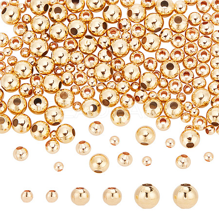 ARRICRAFT 3 Styles Brass Round Spacer Beads KK-AR0003-68-1