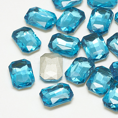 Pointed Back Glass Rhinestone Cabochons RGLA-T079-6x8mm-12-1