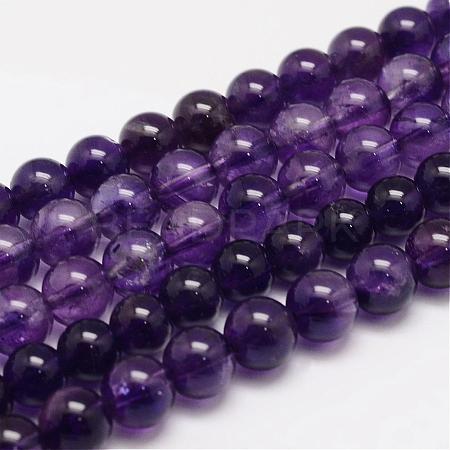 Natural Amethyst Beads Strands G-F306-10-8mm-1