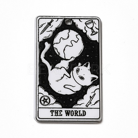 Tarot Theme Printed Acrylic Pendants MACR-G061-04R-1