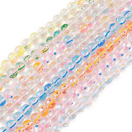 Handmade Lampwork Beads Strands LAMP-F029-01-1