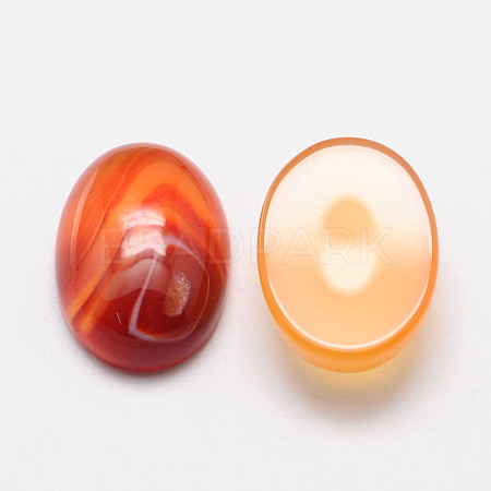 Oval Natural Carnelian Cabochons G-K020-40x30mm-05-1