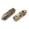 Natural Dalmatian Jasper Pointed Pendants G-C158-05B-2