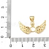 Brass Micro Pave Clear Cubic Zirconia Pendants KK-F930-23B-G-3