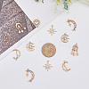 24Pcs 6 Styles Brass Micro Pave Cubic Zirconia Pendants KK-DC0002-84-4