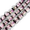 Handmade Foil Glass Lampwork Beads Strands DICH-T023-02E-1