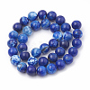 Dyed Natural Crackle Agate Beads Strands G-T100-01A-2