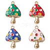 8Pcs 4 Colors Autumn Theme Rack Plating Alloy Enamel Pendants ENAM-YW0003-35-1