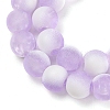 Frosted Crackle Glass Beads Strands GLAA-U001-6mm-M04-2