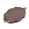 Tibetan Style Pendant Cabochon Settings TIBEP-A22962-R-FF-2