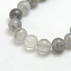 Natural Gemstone Cloudy Quartz Round Bead Strands X-G-O021-6mm-03B-2
