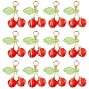 40Pcs Cherry Glass Pendants FIND-SC0016-51-1