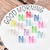 UV Plating Transparent Acrylic European Beads OACR-M027-02N-1